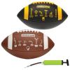 Xcello Sports Huddle Hero Junior Football 2-Pack w/Pump (Black/Yellow and Brown/White) view 1