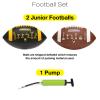 Xcello Sports Huddle Hero Junior Football 2-Pack w/Pump (Black/Yellow and Brown/White) view 2