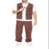 Forever 21 Men's Toggle Drawstring Cargo Joggers, Chocolate, X-Large view 1