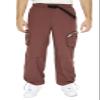 Forever 21 Men's Toggle Drawstring Cargo Joggers, Chocolate, X-Large view 4