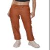 Forever 21 Faux Leather Cargo Ankle Pants Chestnut Small view 2