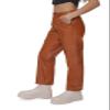 Forever 21 Faux Leather Cargo Ankle Pants Chestnut Small view 3