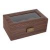 Yardenfun Retro Pu Leather Watch Storage Box 3 Slot Watch Display Case Jewelry Organizer Perfect for Home Travel view 1