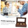 Yardenfun Retro Pu Leather Watch Storage Box 3 Slot Watch Display Case Jewelry Organizer Perfect for Home Travel view 3