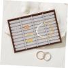ABOOFAN Walnut Pattern Bracelet Display Tray for Jewelry Selling Small Organizer Ring Earring Bangle Pin Display Stand view 4