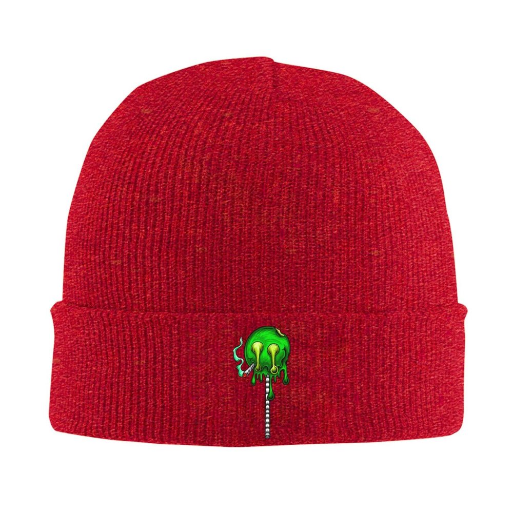 Cannabis Green Lollipop Beanie for Men Women Winter Knit Hats Cuffed Skull Cap Ski Hat