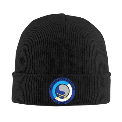 29th Infantry Division with Rifles Beanie for Men Women Winter Knit Hats Cuffed Skull Cap Ski Hat Black