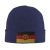 QIKLMMA Flag of East Germany Beanie for Men Women Winter Knit Hats Cuffed Skull Cap Ski Hat Navy Blue view 1