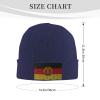 QIKLMMA Flag of East Germany Beanie for Men Women Winter Knit Hats Cuffed Skull Cap Ski Hat Navy Blue view 2