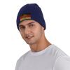 QIKLMMA Flag of East Germany Beanie for Men Women Winter Knit Hats Cuffed Skull Cap Ski Hat Navy Blue view 4