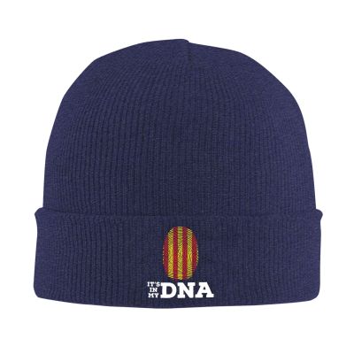 QIKLMMA Catalonia It's in My DNA Beanie for Men Women Winter Knit Hats Cuffed Skull Cap Ski Hat Navy Blue