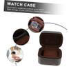 1pc Shockproof Watch Box Anti-fall Stovetop Gooseneck Kettle Watch Holder Antenna Headband Man Watch Anti- Fall Watch Case Watch Travel Case Single Watch Case Leather Brown view 4