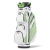 Datrek DG Lite III Golf Cart Bag, 14 Way Top with Full Length Individual Dividers, Rubberized Putter Well, Insulated Cooler Pocket, 7 Zippered Pockets, White/Green Checkered view 1