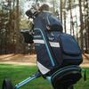 Datrek DG Lite III Golf Cart Bag, 14 Way Top with Full Length Individual Dividers, Rubberized Putter Well, Insulated Cooler Pocket, 7 Zippered Pockets, White/Green Checkered view 3
