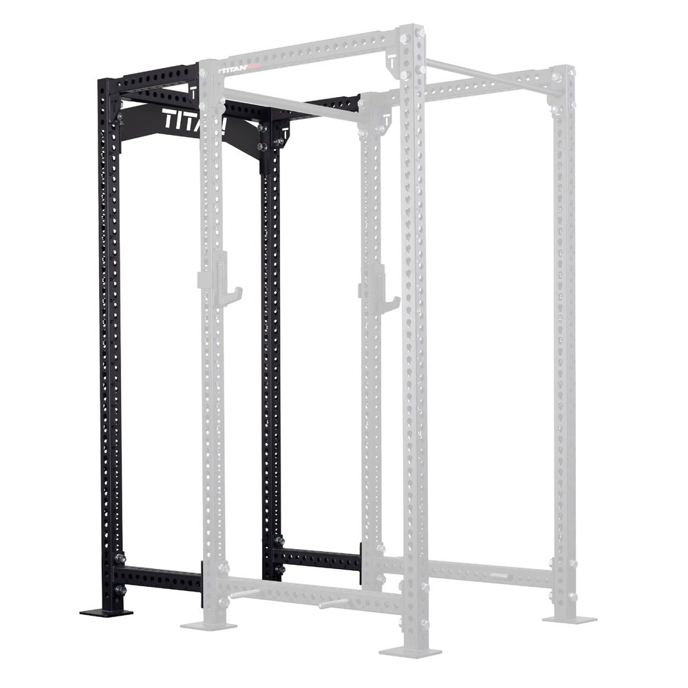 Titan Fitness Titan Series 100" Bolt-Down Black 24" Power Rack Extension Kit, Rackable 2000 LB Capacity, Crossmember Nameplate, Weightlifting and Strength Training
