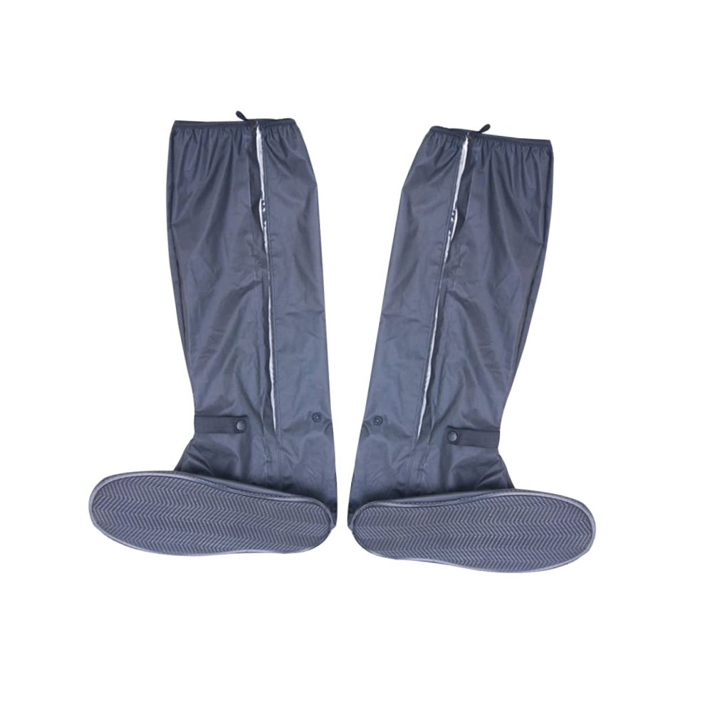 AOKWAWALIY 1pair Non-slip Shoe Covers Zipper Design Reusable and Overshoes for Rain Protection