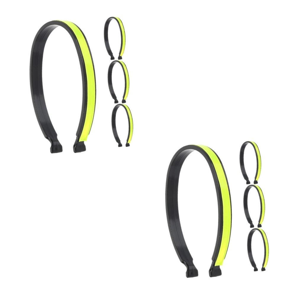INOOMP 8pcs Riding Reflective Cuffs Professional Cycling Trousers Clip Bike Accessory