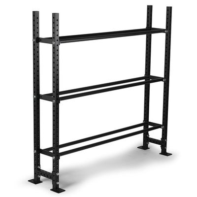 Titan Fitness Elite Series Mass Storage System for Bumper Plate Medicine Ball Storage (3 Tier 73"/70" Shelf Length/No Wheels)