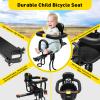 HWBWE Bike Seat, Front Mount Seat, Portable Retractable Foldable Height-Adjustable Front Mounted Child Bike Seat for All Types of Bicycles view 3