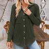 Akklian Womens Fall Fashion Shacket Lightweight Shirt Jacket Button Down Casual Blouse Long Sleeve Loose Fit Tops with Pocket view 4