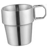 WOONEKY Stainless Steel Folding Camping Mug Lightweight Portable Travel Cup for Hiking Outdoor Activities Durable Insulated Design for Hot Cold Beverages view 1