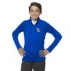 Little King NCAA Youth Boys 1/4 Zip Pullover Wind Shirt-Kansas-Royal-Youth Large view 1
