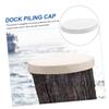 BESPORTBLE 5pcs Piling Protection Caps for Docks Durable PVC Caps for Pilings Practical Covers to Prevent and Damage for Dock Maintenance and Construction view 3