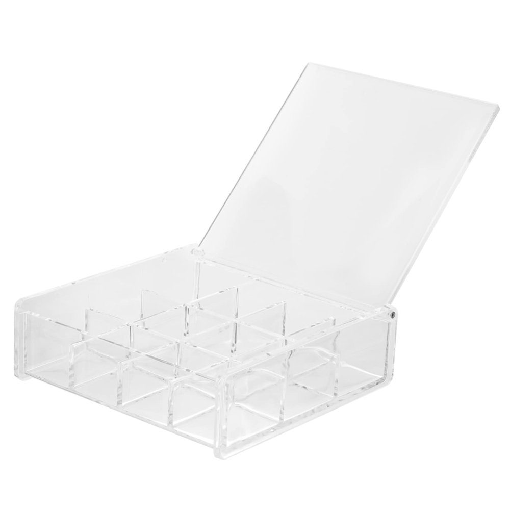 AOKWAWALIY Transparent Jewelry Organizer with Mirror Multi Grid Earring Storage Box Dustproof Jewelry Travel Organizer for Women Stylish Desktop Storage