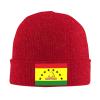 Bandera de la Comarca Guna Yala Beanie for Men Women Winter Knit Hats Cuffed Skull Cap Ski Hat Red view 1