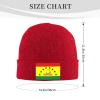 Bandera de la Comarca Guna Yala Beanie for Men Women Winter Knit Hats Cuffed Skull Cap Ski Hat Red view 2