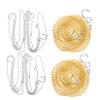 KOMBIUDA 4pcs Volleyball Net Measuring Chain Precision Referee Equipment for Accurate Height Measurement Lightweight and Durable Volleyball Net Tools Gold Silver view 1