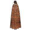 AKDODK Old Brick Wall Print Hooded Robe Cloak Halloween Cosplay Costumes For Adult Men Women Dark Party Capes view 4