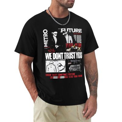 Men Guys Hip Hop Metro DJ Boomin Trap Music T-Shirt Round Neck Short-Sleeve T-Shirts, Breathable Cotton Tees Top Shirt for Mans, Sport Custom Tees Clothes Top XL
