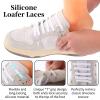 WLLHYF No Tie Shoe Laces Stretchy Silicone Elastic Lazy Shoelaces Rubber Flat Shoe Ties One Size Fits All Kids Adults (White(2 pairs)) view 3