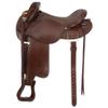 AD Saddlery Handmade Comfort Trail Without Horn Leather Endurance Hornless Equestrian Horse Saddle for Horseback Riding Size 14" to 18" inch Seat Available END03 (14) view 1