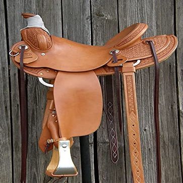 BNB International Handmade Wade Tree A Fork Roping Ranch Work Premium Western Saddles for Horses Leather Equestrian Trail Horse Saddles Tack Size: 10"-18" inches Seat Available MO232 (10.5)