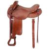 AD Saddlery Handmade Comfort Trail Without Horn Leather Endurance Hornless Equestrian Horse Saddle for Horseback Riding Size 14" to 18" inch Seat Available END08 (14.5) view 1