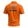 Custom Polo Shirts for Men Design Your Own Golf Jersey Personalized Print Image Text Orange 2X-Large view 3