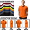 Custom Polo Shirts for Men Design Your Own Golf Jersey Personalized Print Image Text Orange 2X-Large view 4