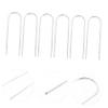 OUNONA 12pcs U-Shaped Lawn Staples Garden Fabric Stakes for Securely Fastening Tents Trampolines and Landscape Fabric Windy Conditions Heavy Duty and Easy to Install view 2