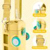 Bus Shaped Water Bottle with with Movable Wheels, 500 ML, Portable, Leakproof Water Bottle with Strap, Bottle for Camping Picnic Hiking Travel (Yellow) view 3