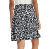 NOOYME 20" Skorts for Women Athletic Modest with Pockets Knee Length Tennis Golf Skirts (M,Black-White Floral) view 2