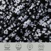 NOOYME 20" Skorts for Women Athletic Modest with Pockets Knee Length Tennis Golf Skirts (M,Black-White Floral) view 4