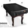 BEARCOVER Heavy Duty Leatherette Billiard Pool Table Cover, Waterproof & Tearproof Cover for Pool Table 7/8/9FT (Black/Faux Lambskin, 7FT-(92"LX 52"WX 8H)) view 2