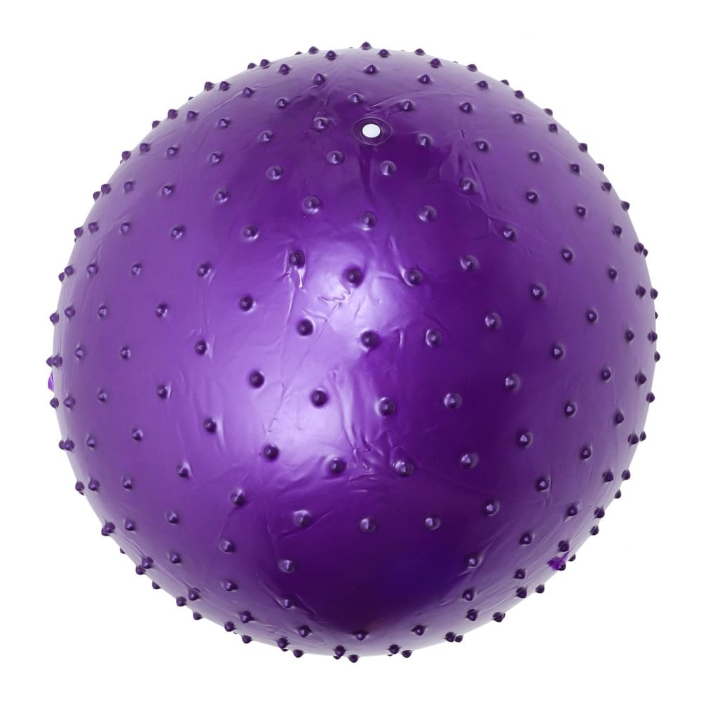 HOOTNEE Multi-use Yoga Ball for Exercise Pregnancy Rehabilitation Core Massage Ball for Lower Back Pain Relief Stretching Textured Purple Design