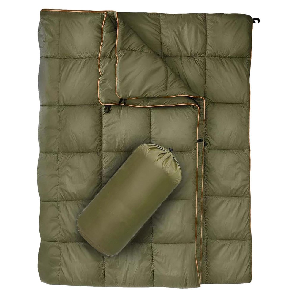 Down Camping Blanket - Indoor Outdoor Camping Blanket, Foldable Down Blanket | Lightweight Camping Blanket, Waterproof Down Travel Blanket, Comfortable Warm Outdoor Blanket for Camping, Outdoor