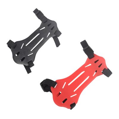 2 Pack Rubber Archery Arm Guard Youth Forearm Protector Adjustable 2 Straps Buckles for Kids & Youth Shooting Practice