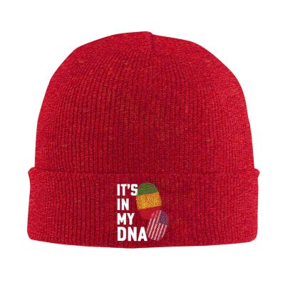 QIKLMMA Mali It's in My DNA Beanie for Men Women Winter Knit Hats Cuffed Skull Cap Ski Hat Red