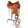 AD Saddlery Handmade Comfort Trail Without Horn Leather Endurance Hornless Equestrian Horse Saddle for Horseback Riding Size 14" to 18" inch Seat Available END01 (14.5) view 1