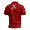 Custom Polo Shirts for Men Design Your Own Golf Jersey Personalized Embroidered Text Red Small view 3